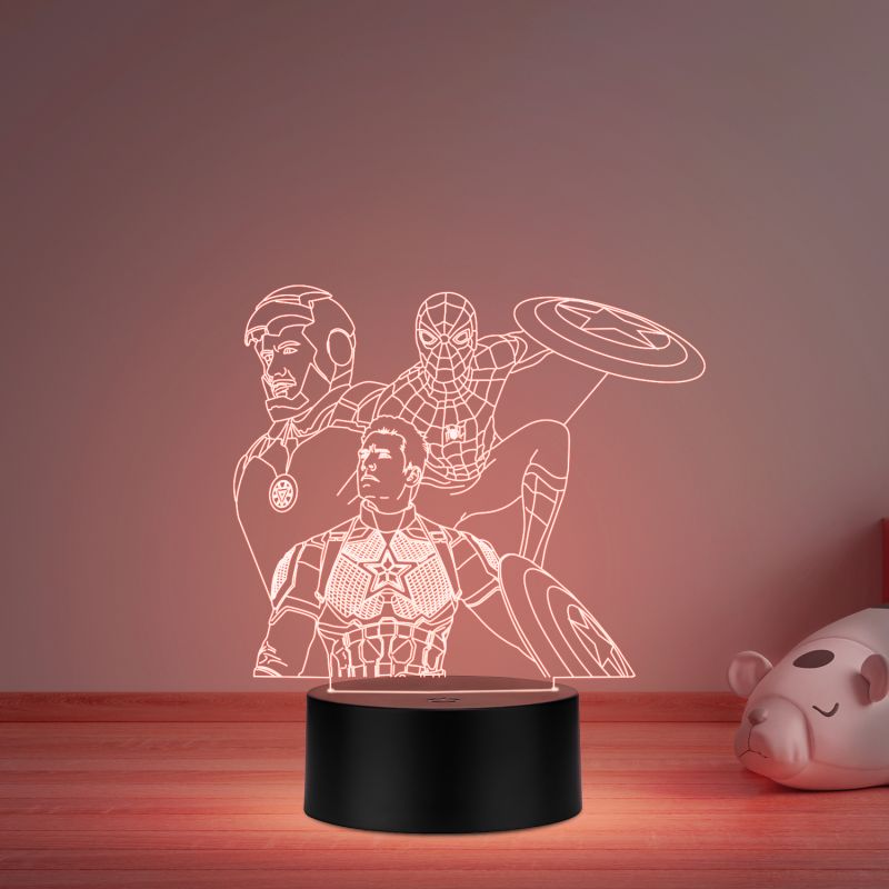 3D Illusion avengers452 Night lamp for Home Decor Light Multicolored